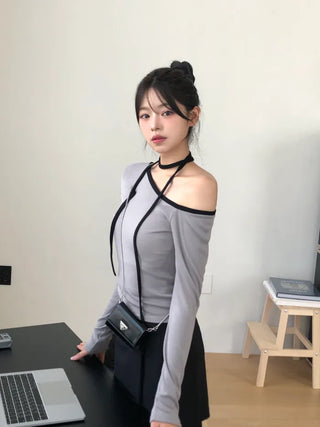 [set] Two-tone tie & T-shirt set