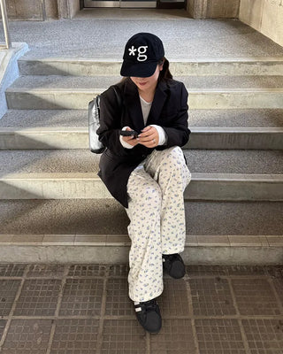 Floral Pattern Banding Pants