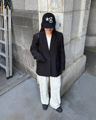 Floral Pattern Banding Pants