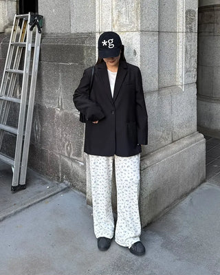 Floral Pattern Banding Pants