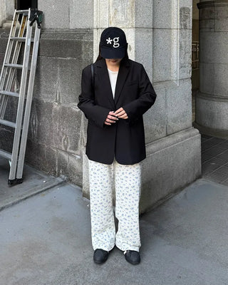 Floral Pattern Banding Pants