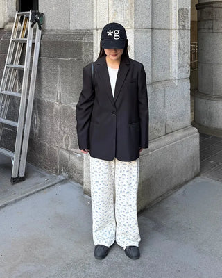 Floral Pattern Banding Pants