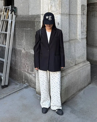Floral Pattern Banding Pants