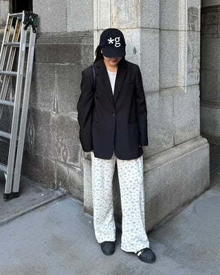 Floral Pattern Banding Pants
