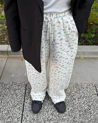 Floral Pattern Banding Pants
