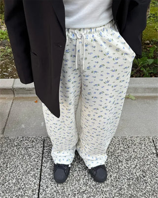 Floral Pattern Banding Pants
