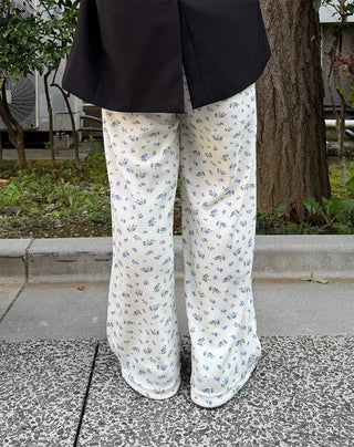 Floral Pattern Banding Pants