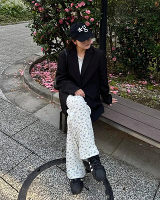 Floral Pattern Banding Pants