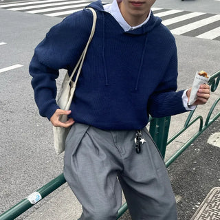 (Unisex) Oversized Hooded Knit