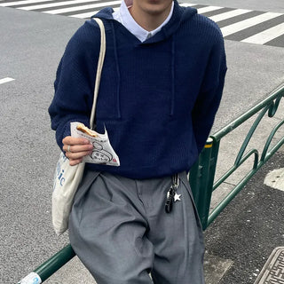 (Unisex) Oversized Hooded Knit