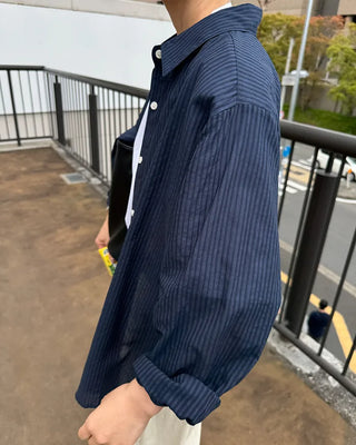 Striped cotton rayon shirt