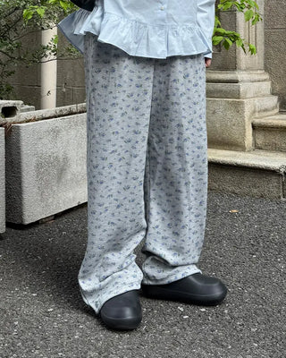 Floral Pattern Banding Pants