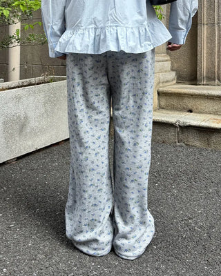 Floral Pattern Banding Pants