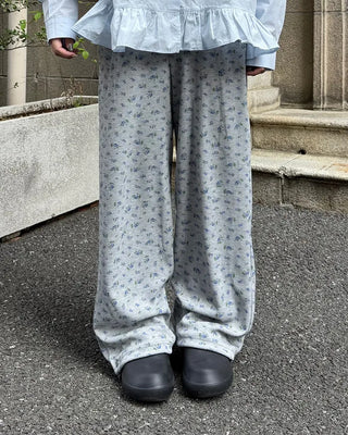 Floral Pattern Banding Pants