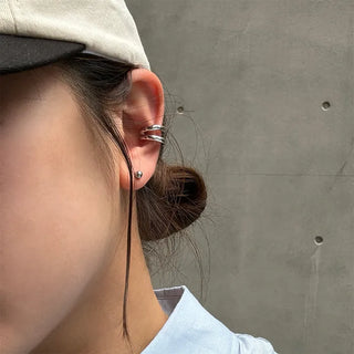 Two-line ear cuff