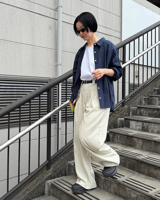 Striped cotton rayon shirt