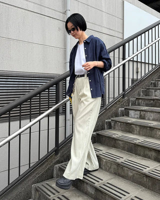 Striped cotton rayon shirt