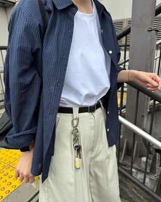 Striped cotton rayon shirt