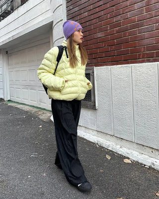 (Unisex) Pinstripe Two-Pleat Wide Winter Slacks