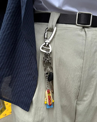 Carabiner buckle key ring