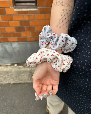 Cherry Pattern Pointelle Chouchou