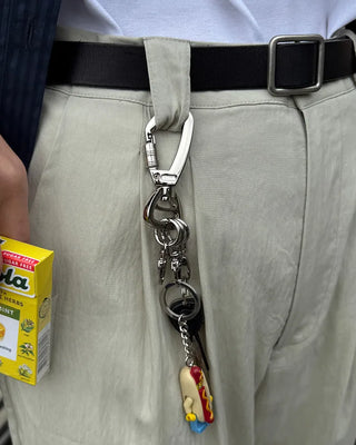 Carabiner buckle key ring