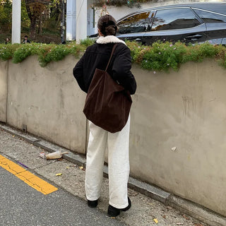 Brushed two-tone banding pants