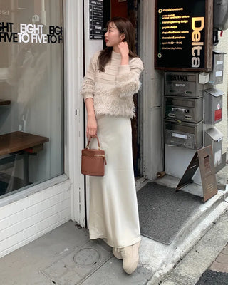 Half-shaggy knit