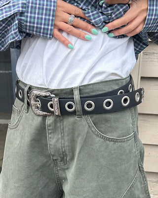 Big Eyelet Western Buckle Belt