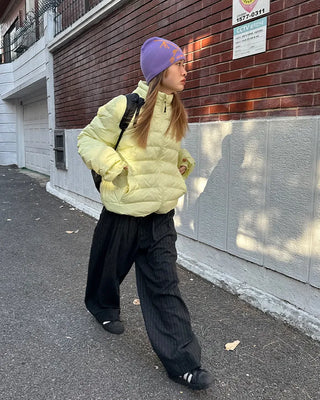 (Unisex) Pinstripe Two-Pleat Wide Winter Slacks