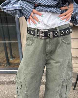Big Eyelet Western Buckle Belt