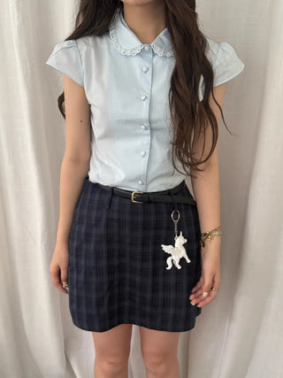[1st Re-release] (ORIGINAL) Check A-line Mini Skirt