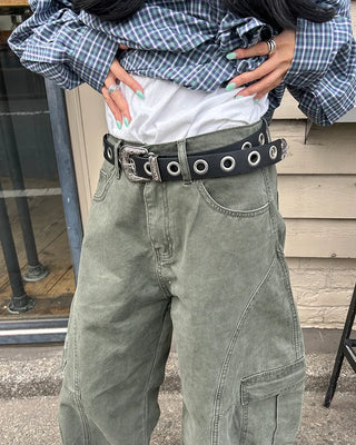 Big Eyelet Western Buckle Belt