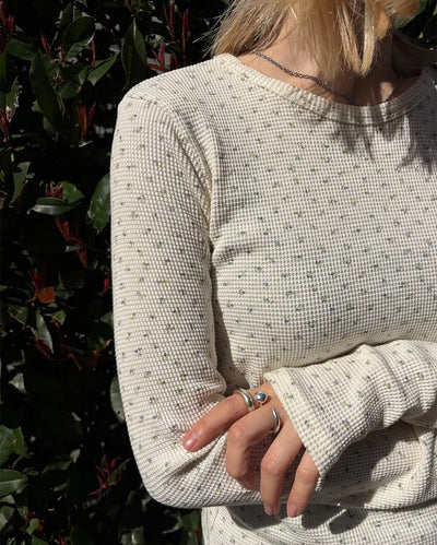 Waffle Long Sleeve Cut and Sew
