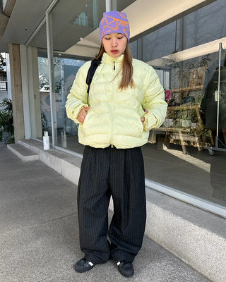 (Unisex) Pinstripe Two-Pleat Wide Winter Slacks