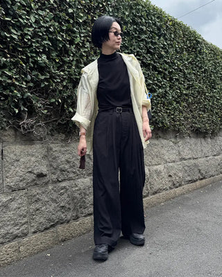 Basic half-neck T-shirt