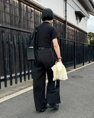 Basic half-neck T-shirt