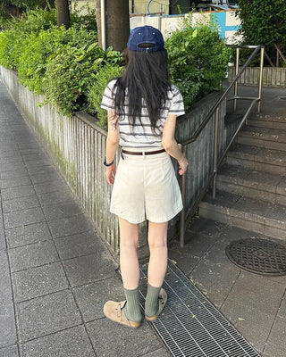 Simple cotton shorts