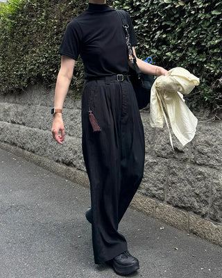 Basic half-neck T-shirt