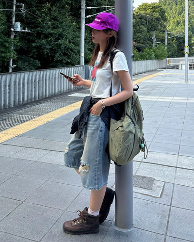 Ring Strap Drawstring Backpack
