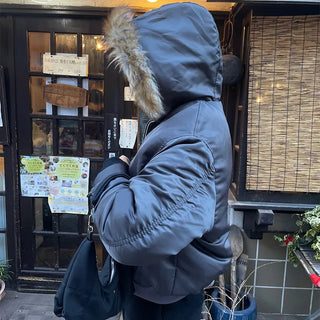 Fur Hooded Jumper