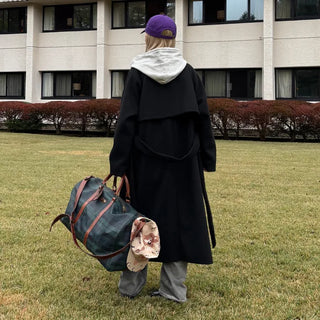Back-tucked long coat