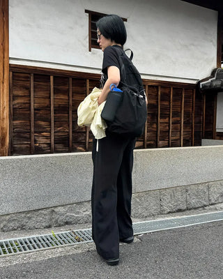 Basic half-neck T-shirt