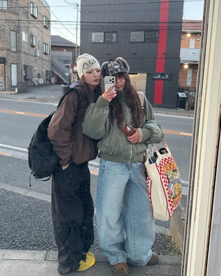 Stand-up neck flap unique pocket bomber jumper