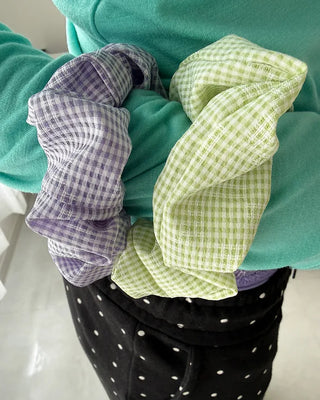 Gingham check scrunchie