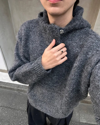 Wool Melange Simple Knit