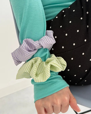 Gingham check scrunchie