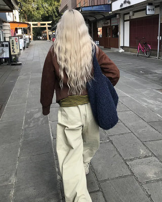 Layered Fur Mouton Jacket