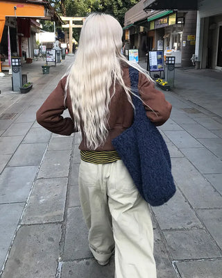 Layered Fur Mouton Jacket