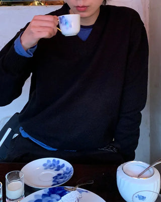 (Unisex) Basic V-neck knit